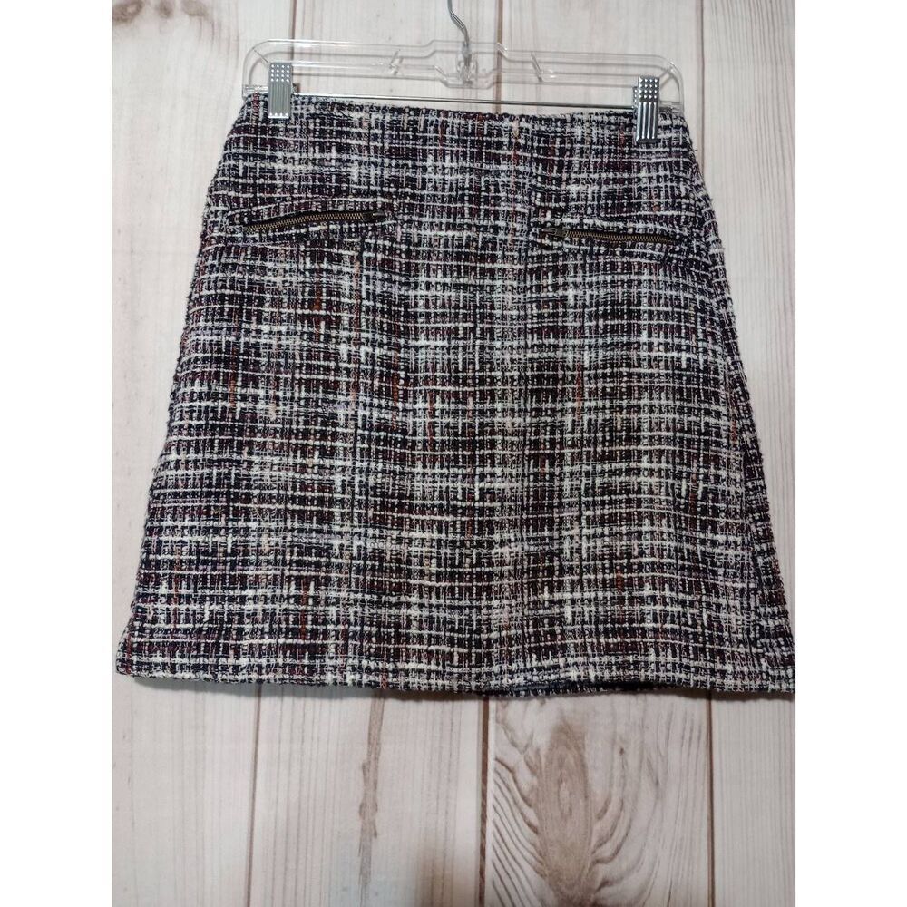 Loft Outlet Skirt Ladies 2 Petite Tweed Mini Skirt‎ Preppy